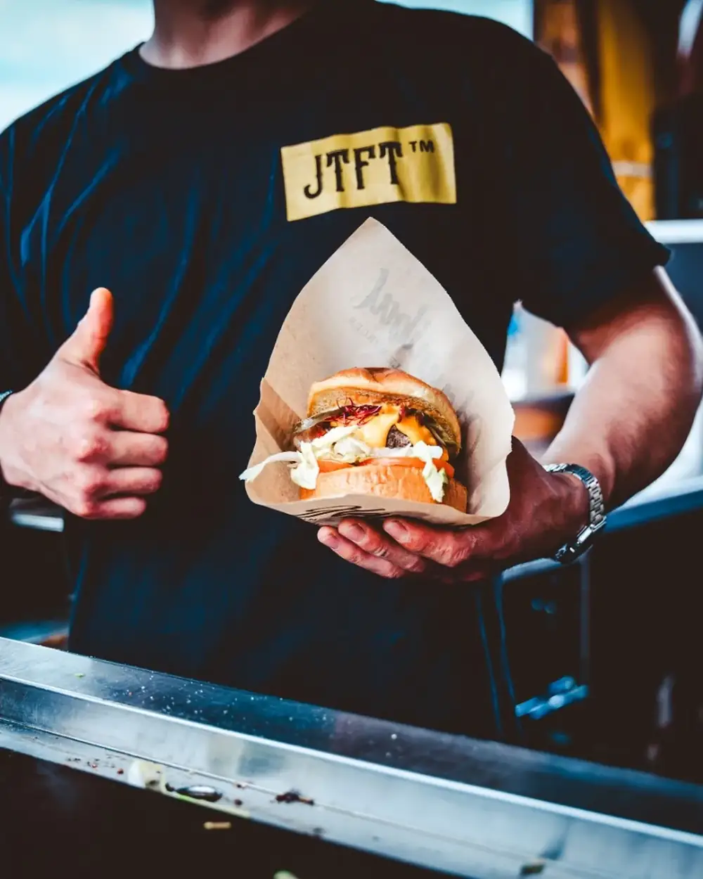 Jack's Tasty Team mit Burger